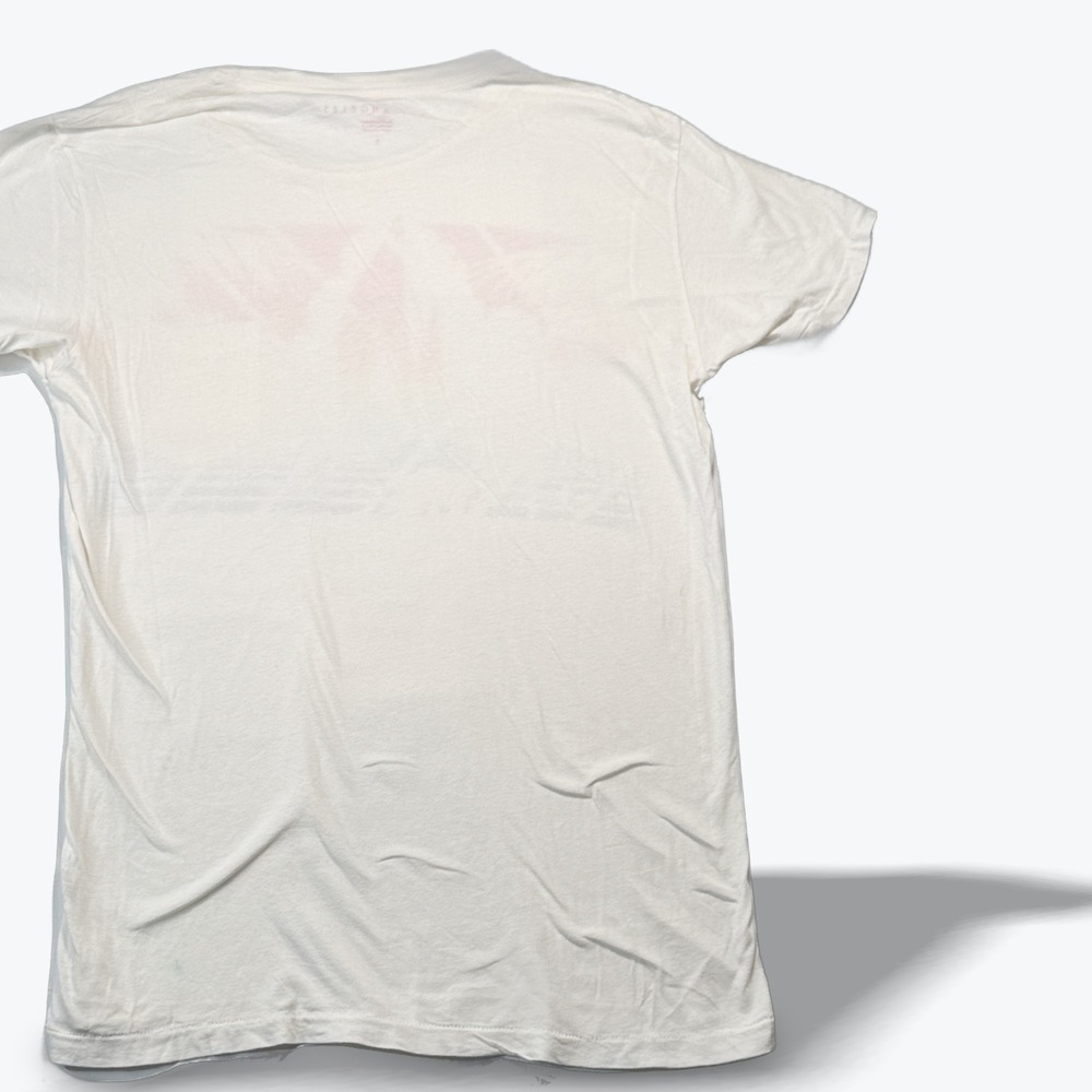Sol Angeles Pocket Tee White Sunset Surf Palm Tree Graphic Womens T Shirt Small - Picture 2 of 8